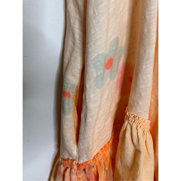 Daily Practice by Anthropologie Printed Asymmetrical Ruffle-Hem Dress M - Picture 4 of 7